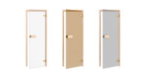 Drzwi do sauny THERMO OSIKA 8x20 Thermory Classic bezbarwne brąz grafit